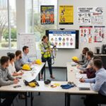 Employees engaged in a safety training workshop highlighting OSHA training programs